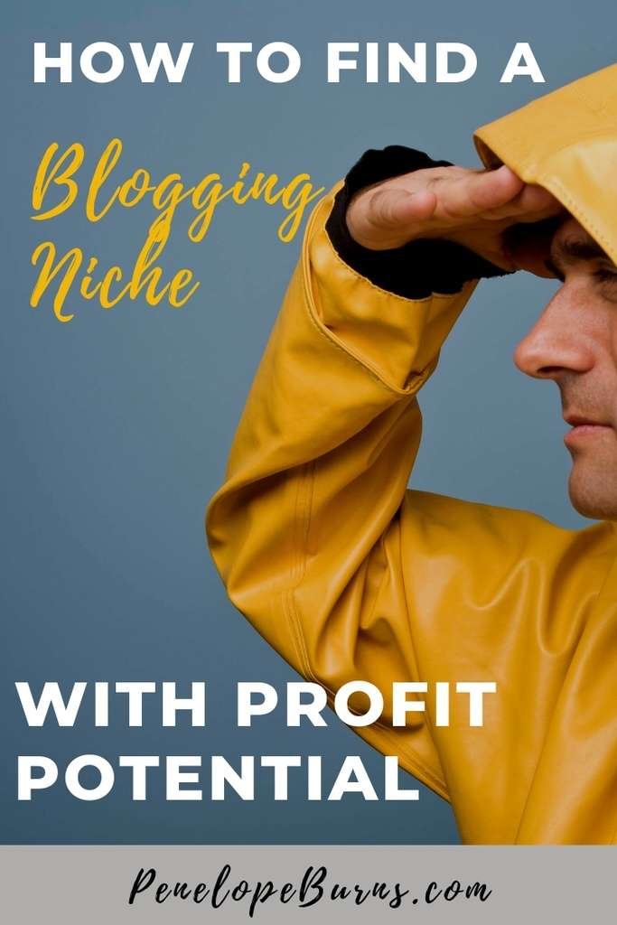 A man in a bright yellow waterproof jacket searching for a Blogging Niche that Actually Has Profit Potential